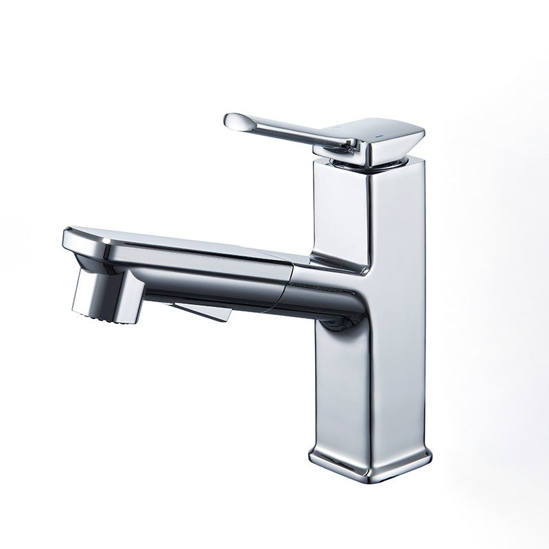 Modern Bathroom Vessel Faucet Solid Color Brass Vessel Sink Faucet for Bathroom