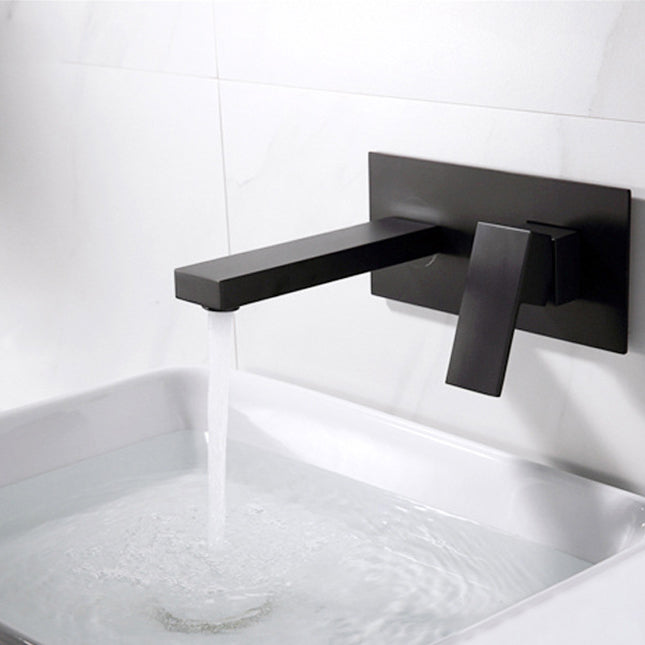 Modern Wall Mounted Faucets Copper Widespread Wall Mounted Bathroom Sink Faucet