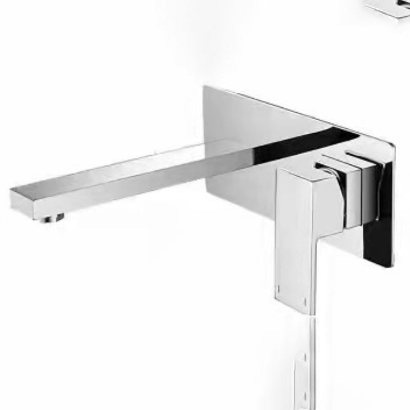 Modern Wall Mounted Faucets Copper Widespread Wall Mounted Bathroom Sink Faucet