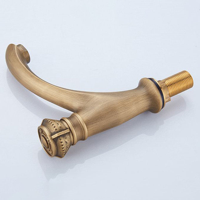 Brass Farmhouse Basin Lavatory Faucet Single Hole Faucet Knob Handle Bathroom Faucet