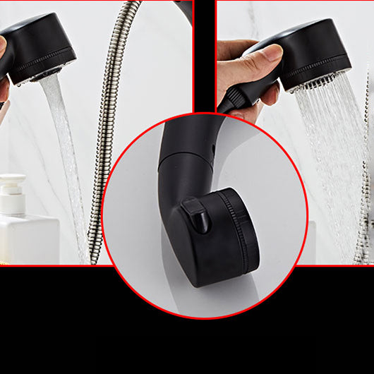 Modern Vessel Faucet Copper Single Handle Low Arc Retractable Vessel Faucet