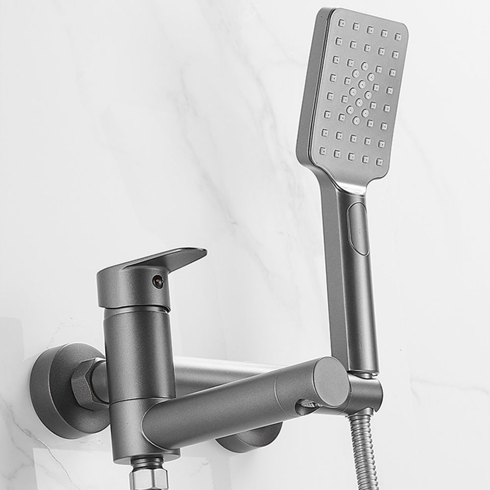Wall Mounted Metal Tub Filler Low Arc Single Handle Tub Faucet Trim