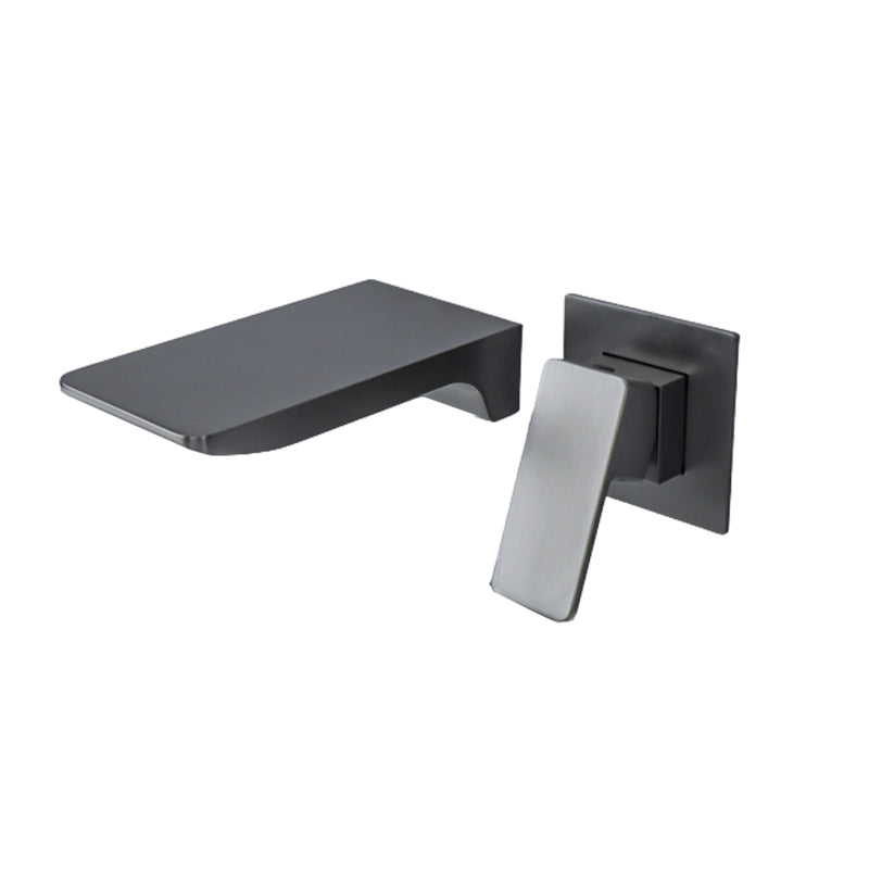 Contemporary Wall Mounted Metal Tub Filler One Handles Waterfall Tub Faucet Trim