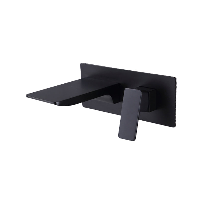 Contemporary Wall Mounted Metal Tub Filler One Handles Waterfall Tub Faucet Trim