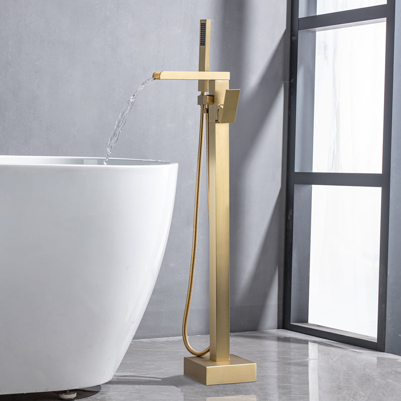 Floor Mounted Metal Freestanding Tub Filler Rotatable Freestanding Bathtub Faucet