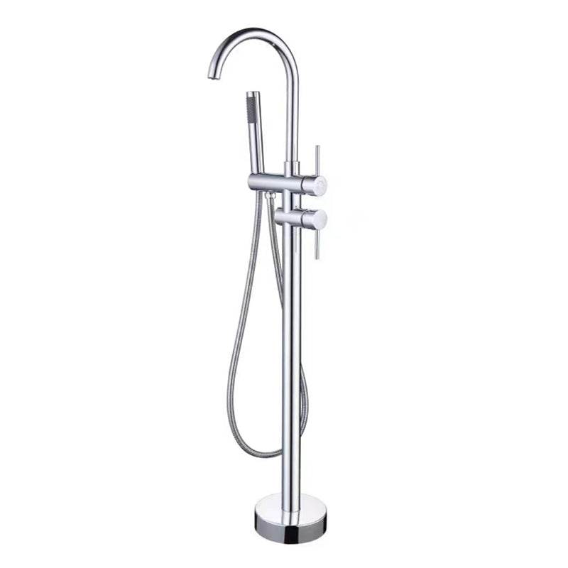 Floor Mounted Metal Freestanding Tub Filler Rotatable Freestanding Bathtub Faucet