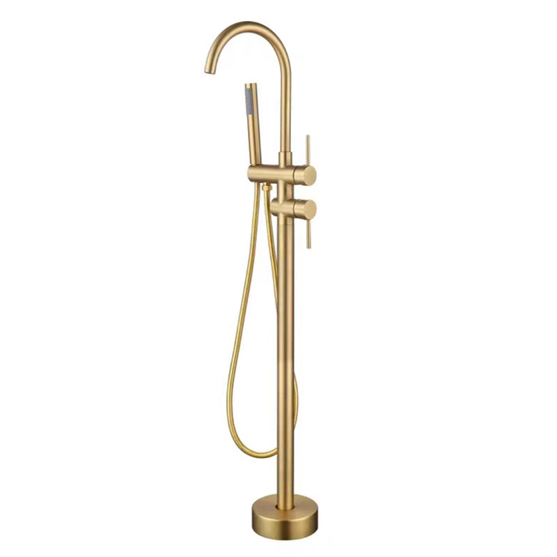 Floor Mounted Metal Freestanding Tub Filler Rotatable Freestanding Bathtub Faucet