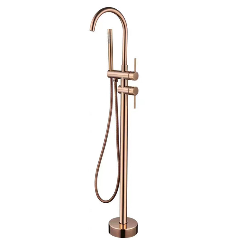 Floor Mounted Metal Freestanding Tub Filler Rotatable Freestanding Bathtub Faucet