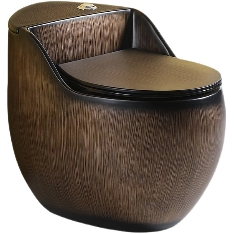 Contemporary Skirted Siphon Jet Toilet Bowl One Piece Urine Toilet with Seat