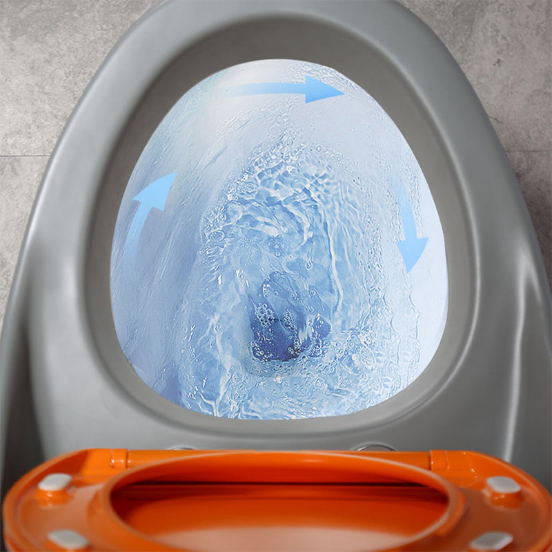 Modern All-In-One Toilet Bowl Floor Mounted Porcelain Round Urine Toilet