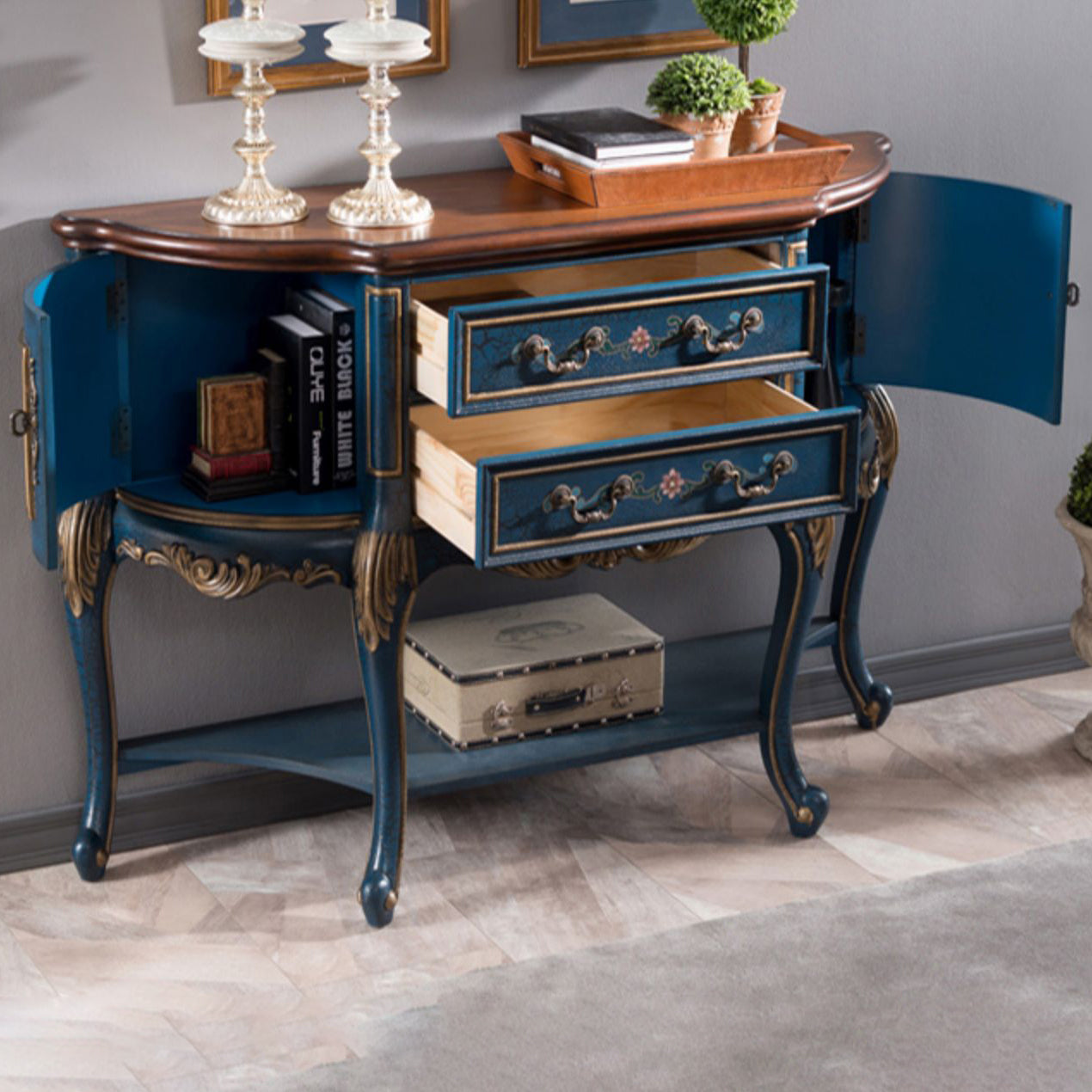 Victoria Freeform Console Table Wood Console Sofa Table for Hall