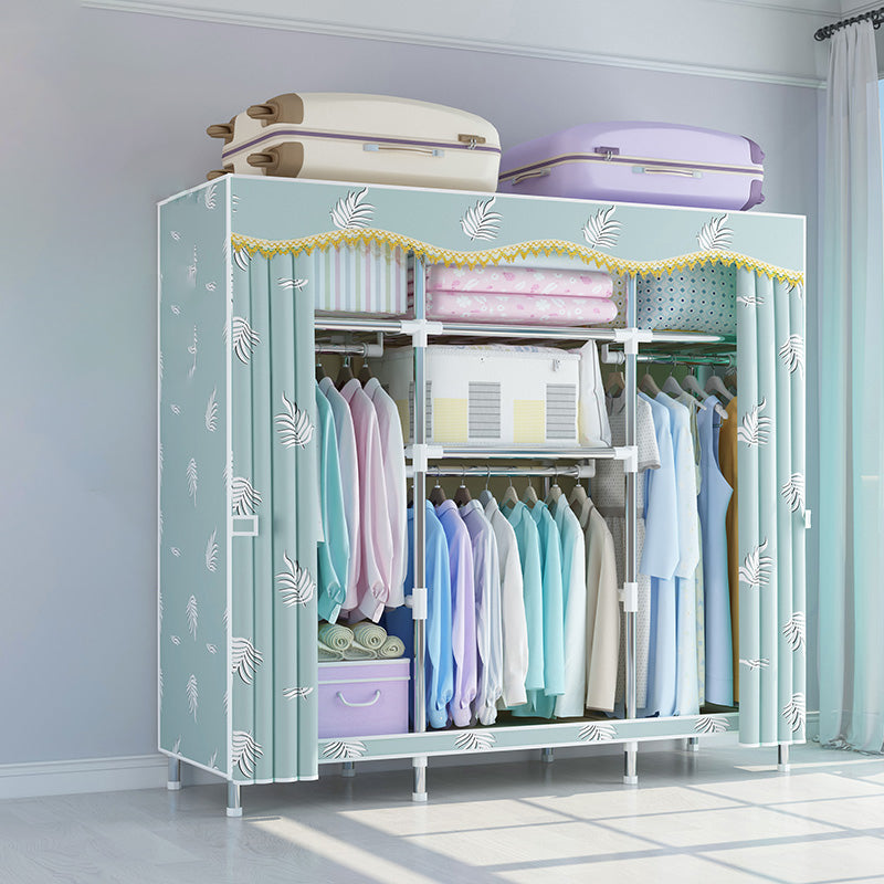 Modern Coat Rack Metal Framed Hanging Rail and Storage Shelving Hall Tree