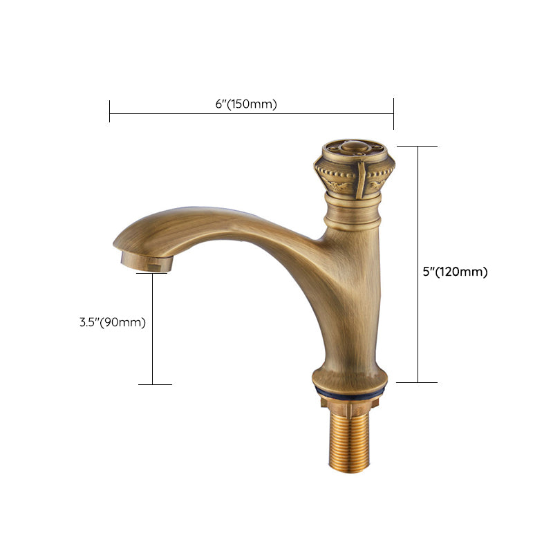 Brass Farmhouse Basin Lavatory Faucet Single Hole Faucet Knob Handle Bathroom Faucet