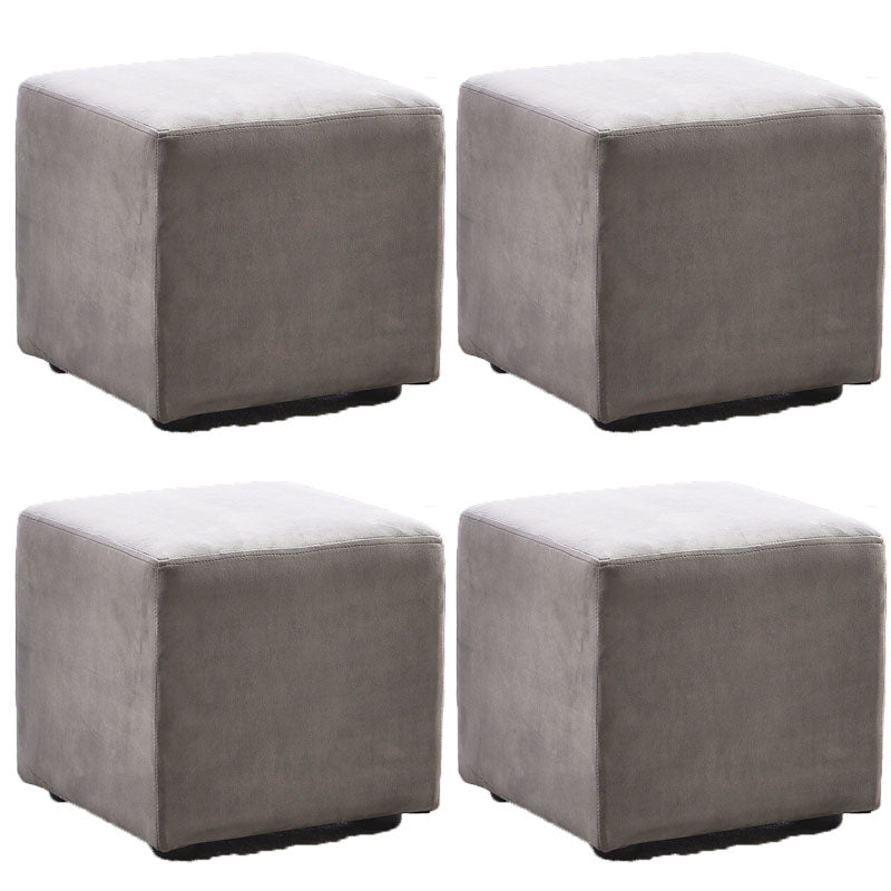 Modern Square Pouf Trea Resistant Velvet Pouf for Drawing Room