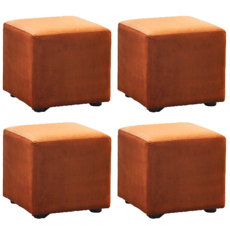 Modern Square Pouf Trea Resistant Velvet Pouf for Drawing Room