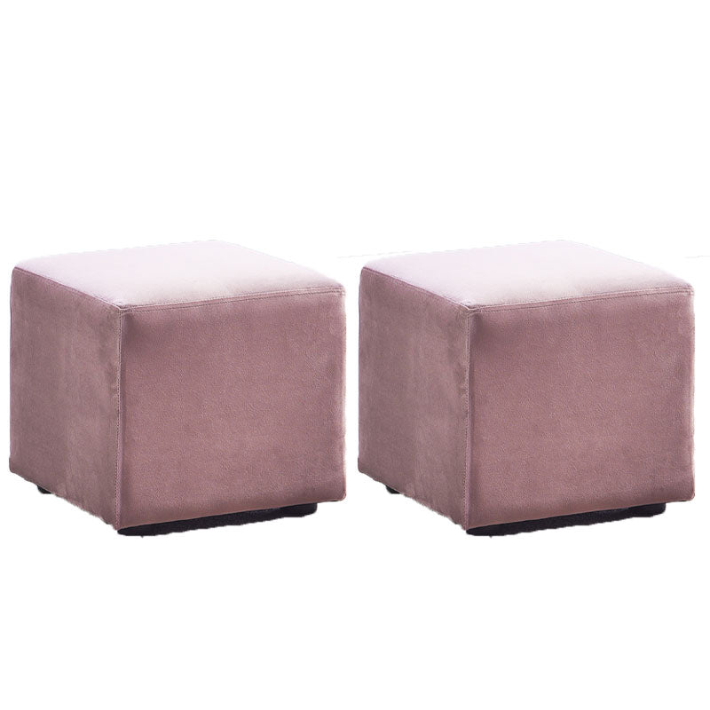 Modern Square Pouf Trea Resistant Velvet Pouf for Drawing Room