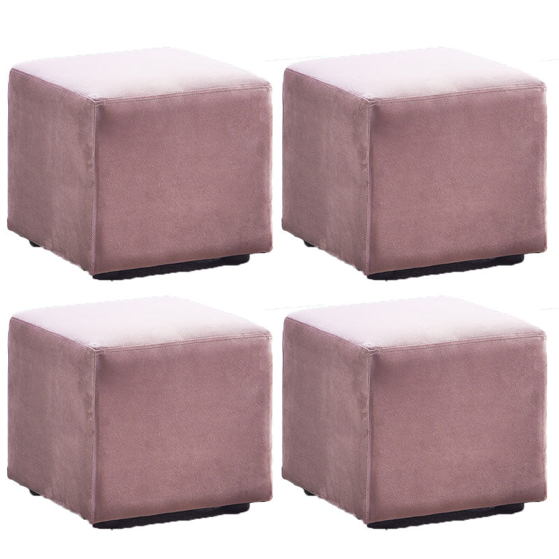 Modern Square Pouf Trea Resistant Velvet Pouf for Drawing Room