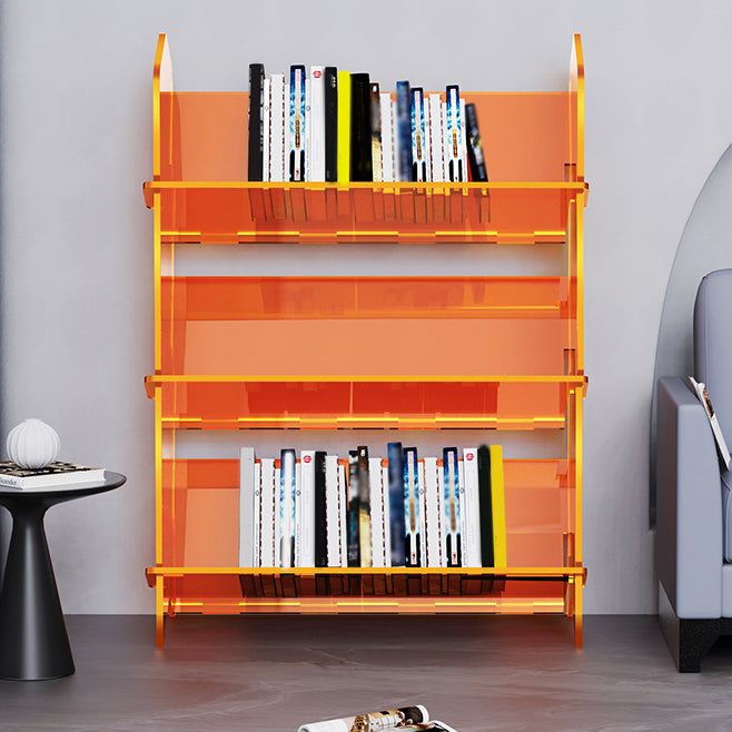 Standard Acrylic Bookcase Scandinavian Closed Back Bookshelf