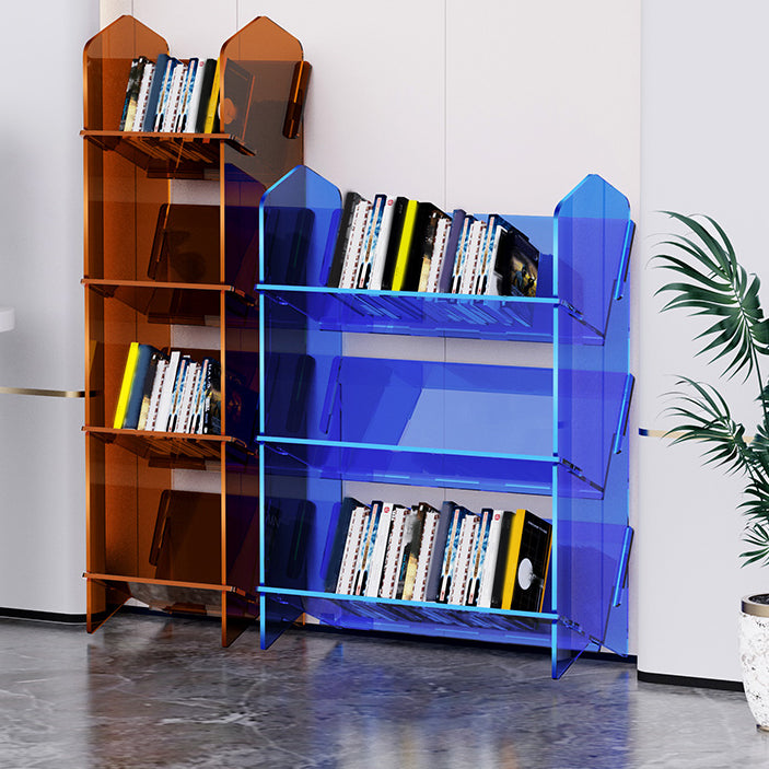Standard Acrylic Bookcase Scandinavian Closed Back Bookshelf