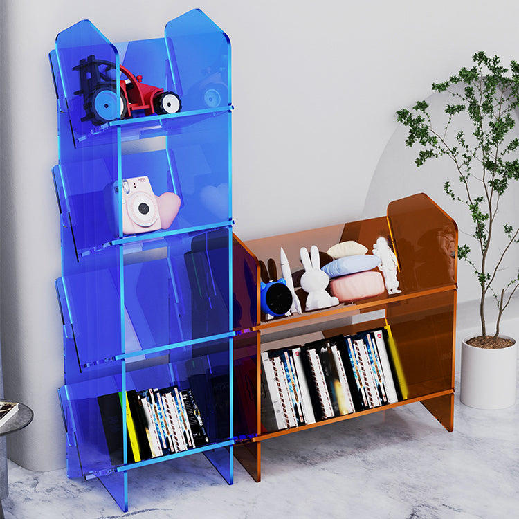 Standard Acrylic Bookcase Scandinavian Closed Back Bookshelf