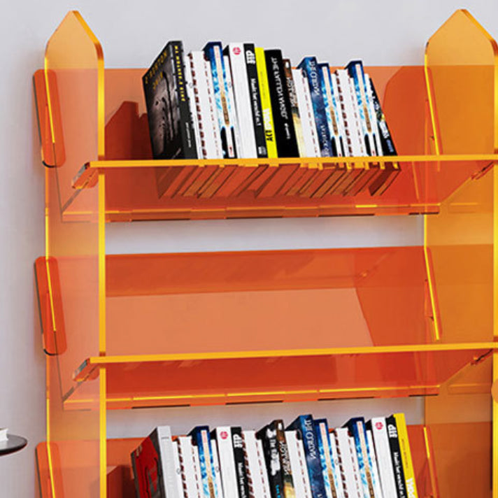 Standard Acrylic Bookcase Scandinavian Closed Back Bookshelf