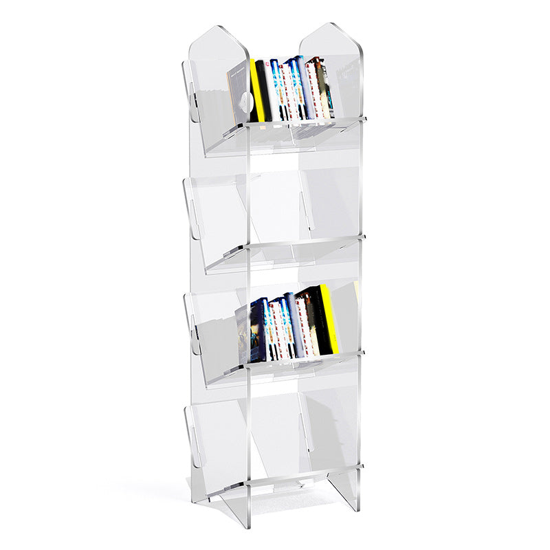 Standard Acrylic Bookcase Scandinavian Closed Back Bookshelf