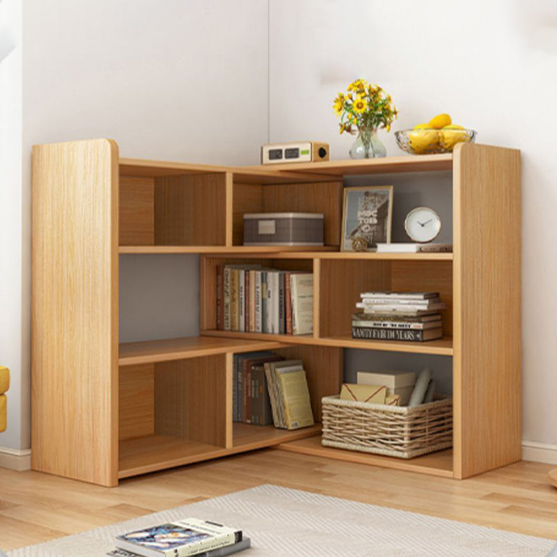 Engineered Wood Standard Bookshelf Contemporary Closed Back with Shelves