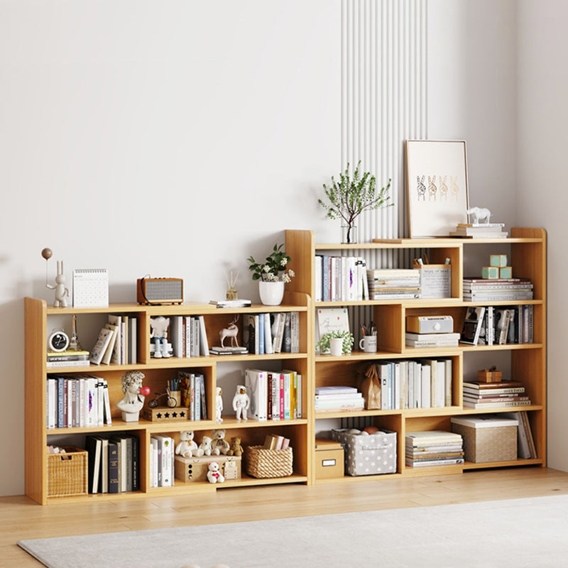 Engineered Wood Standard Bookshelf Contemporary Closed Back with Shelves