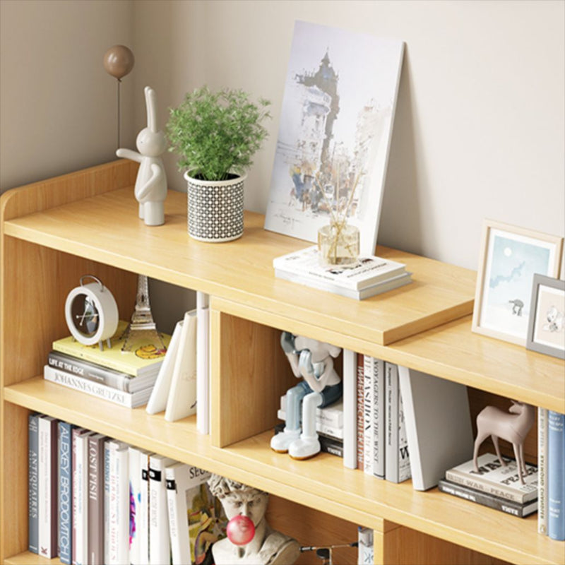 Engineered Wood Standard Bookshelf Contemporary Closed Back with Shelves