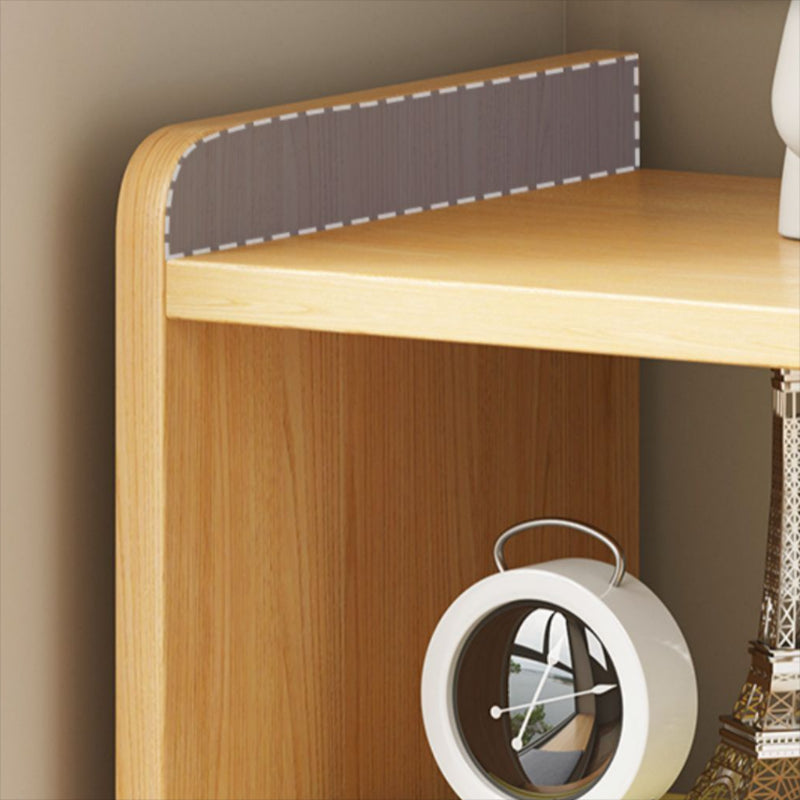 Engineered Wood Standard Bookshelf Contemporary Closed Back with Shelves