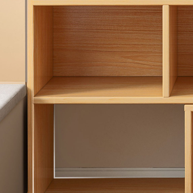 Engineered Wood Standard Bookshelf Contemporary Closed Back with Shelves