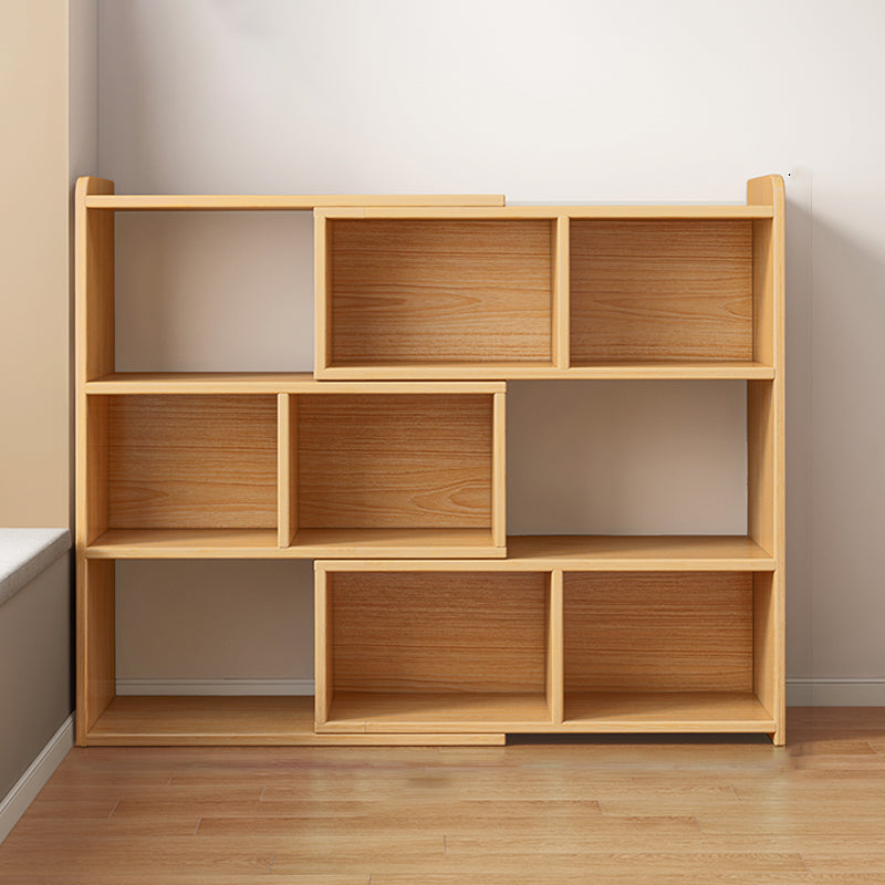 Engineered Wood Standard Bookshelf Contemporary Closed Back with Shelves