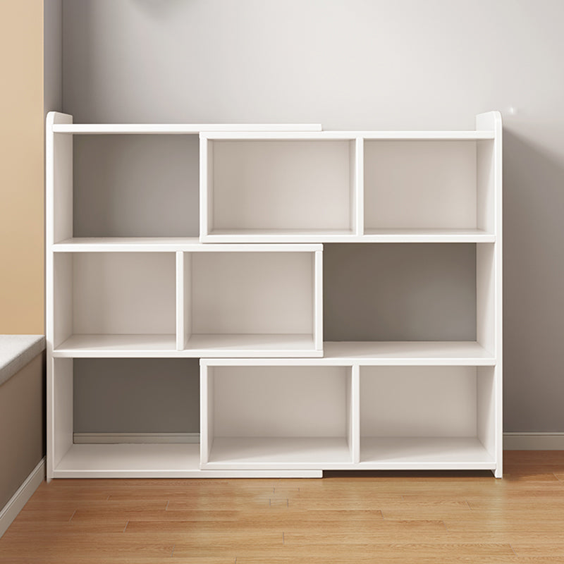 Engineered Wood Standard Bookshelf Contemporary Closed Back with Shelves