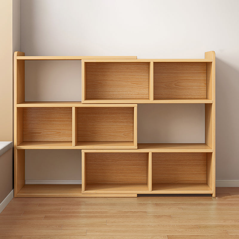 Engineered Wood Standard Bookshelf Contemporary Closed Back with Shelves