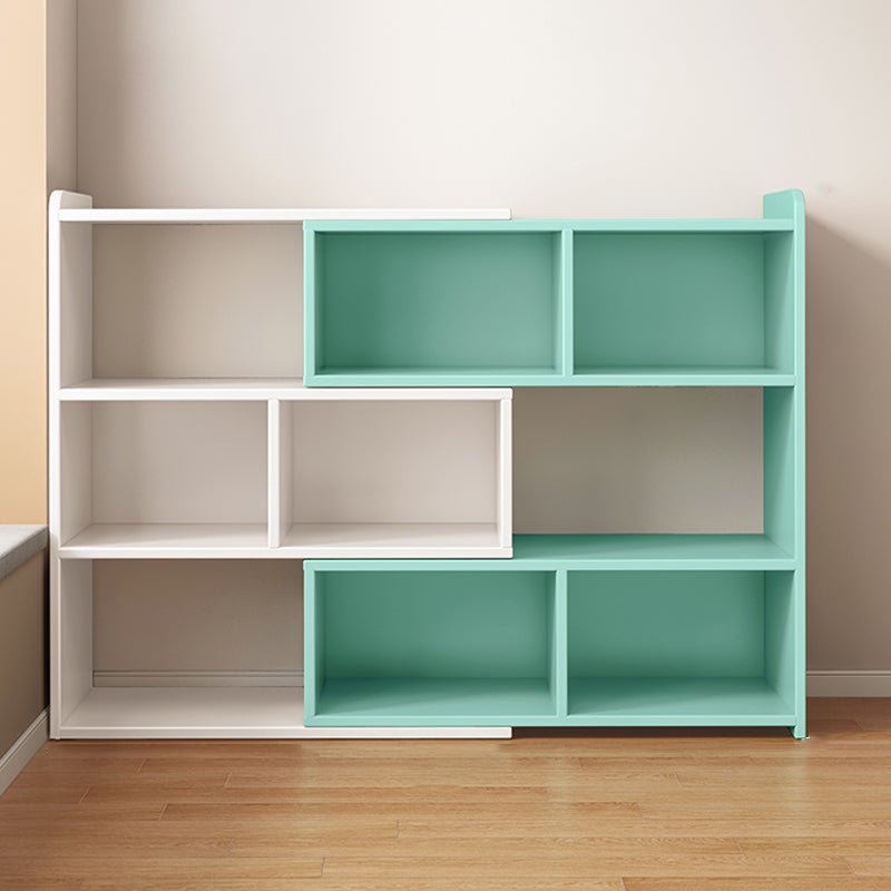 Engineered Wood Standard Bookshelf Contemporary Closed Back with Shelves
