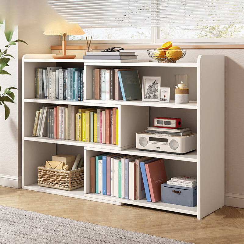 Engineered Wood Standard Bookshelf Contemporary Closed Back with Shelves
