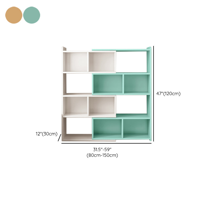 Engineered Wood Standard Bookshelf Contemporary Closed Back with Shelves