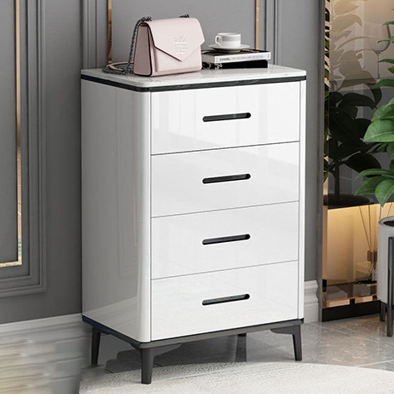 Contemporary Marble Lingerie Chest Vertical Storage Chest for Bedroom