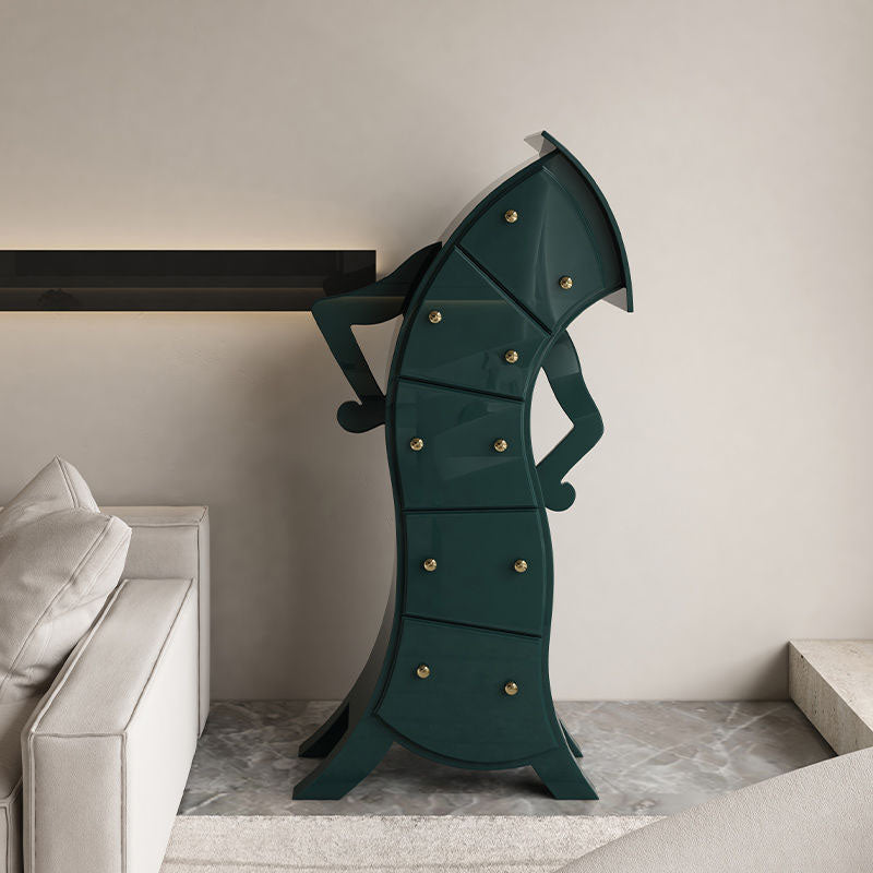 Glam Lingerie Chest Birch Vertical Storage Chest with Drawers for Bedroom