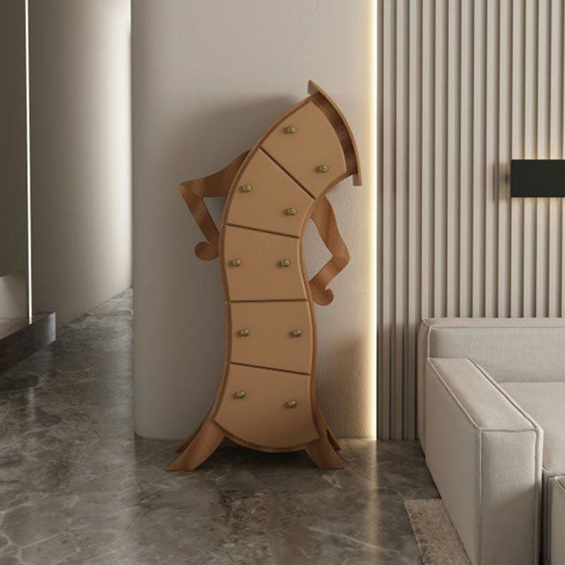 Glam Lingerie Chest Birch Vertical Storage Chest with Drawers for Bedroom