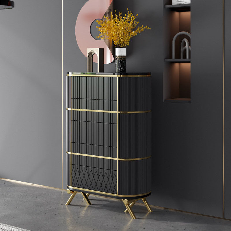 Glam Lingerie Chest Stone Vertical Storage Chest with Drawers for Bedroom