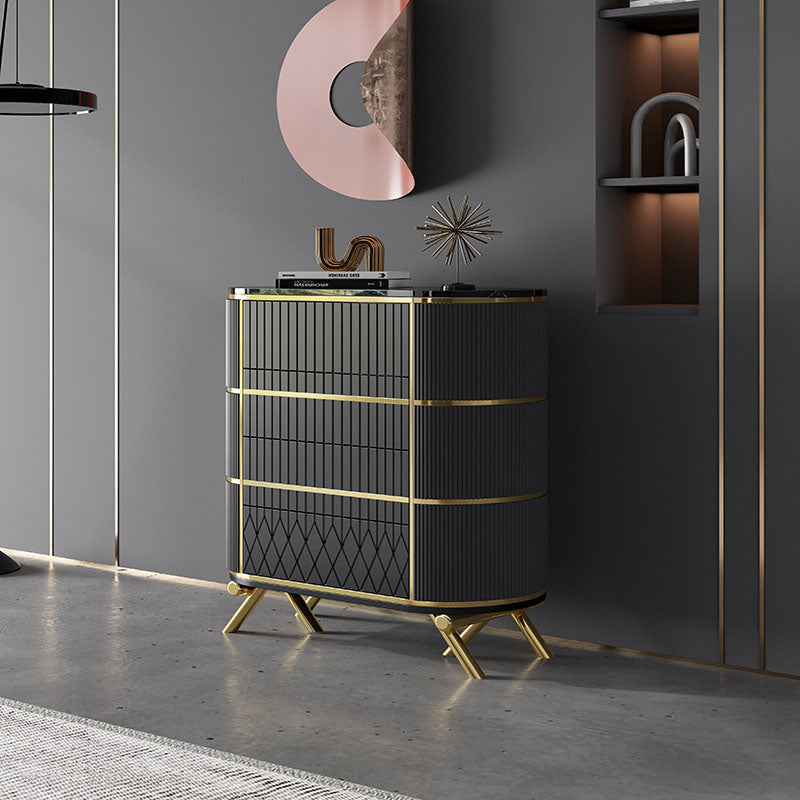 Glam Lingerie Chest Stone Vertical Storage Chest with Drawers for Bedroom