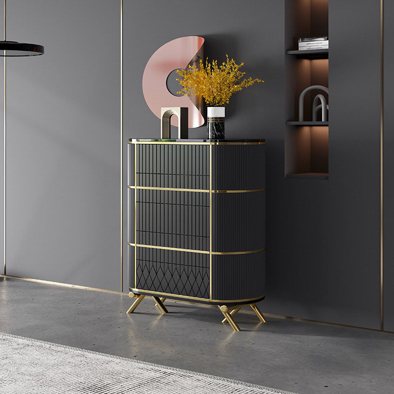 Glam Lingerie Chest Stone Vertical Storage Chest with Drawers for Bedroom