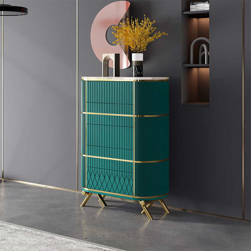 Glam Lingerie Chest Stone Vertical Storage Chest with Drawers for Bedroom