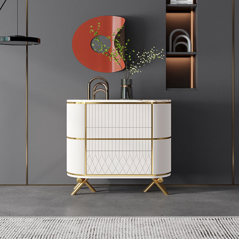 Glam Lingerie Chest Stone Vertical Storage Chest with Drawers for Bedroom