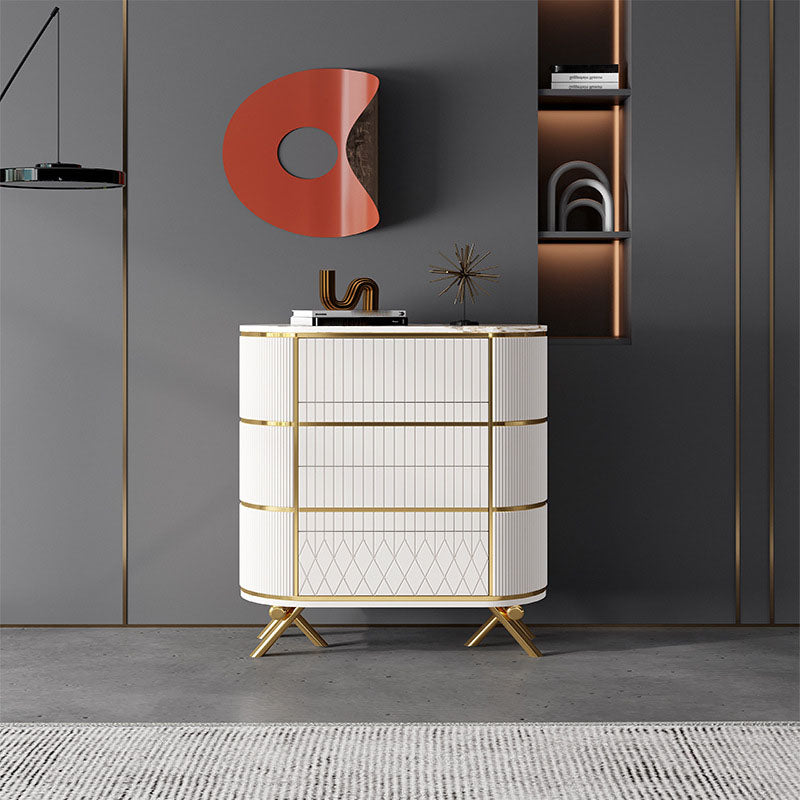 Glam Lingerie Chest Stone Vertical Storage Chest with Drawers for Bedroom