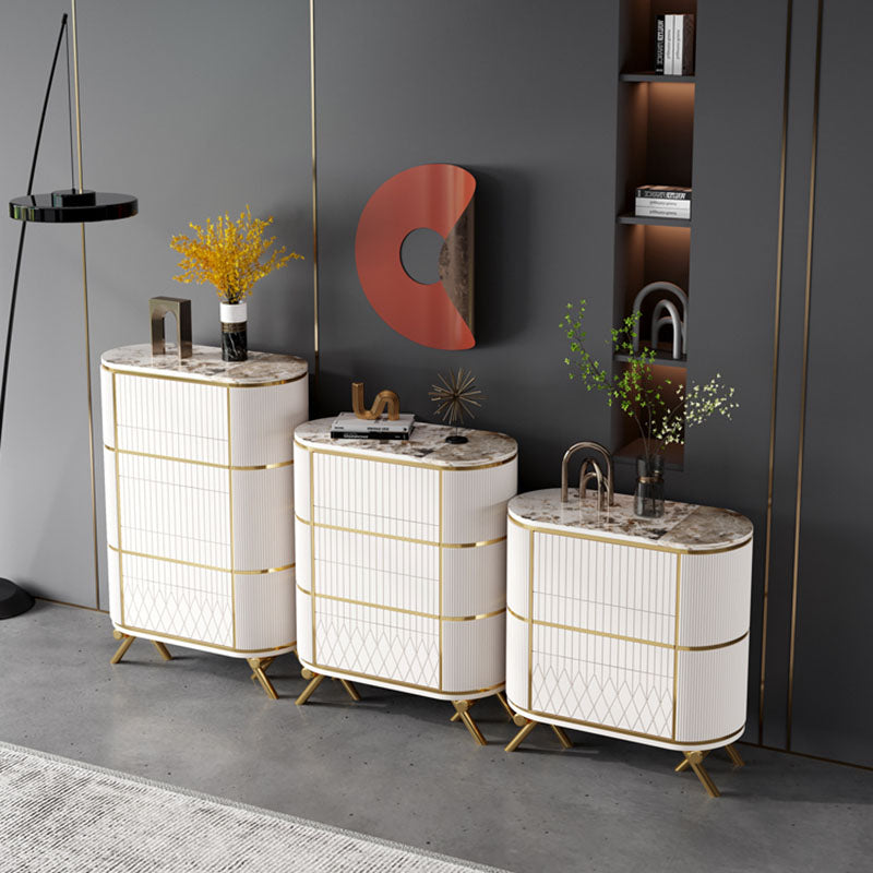 Glam Lingerie Chest Stone Vertical Storage Chest with Drawers for Bedroom