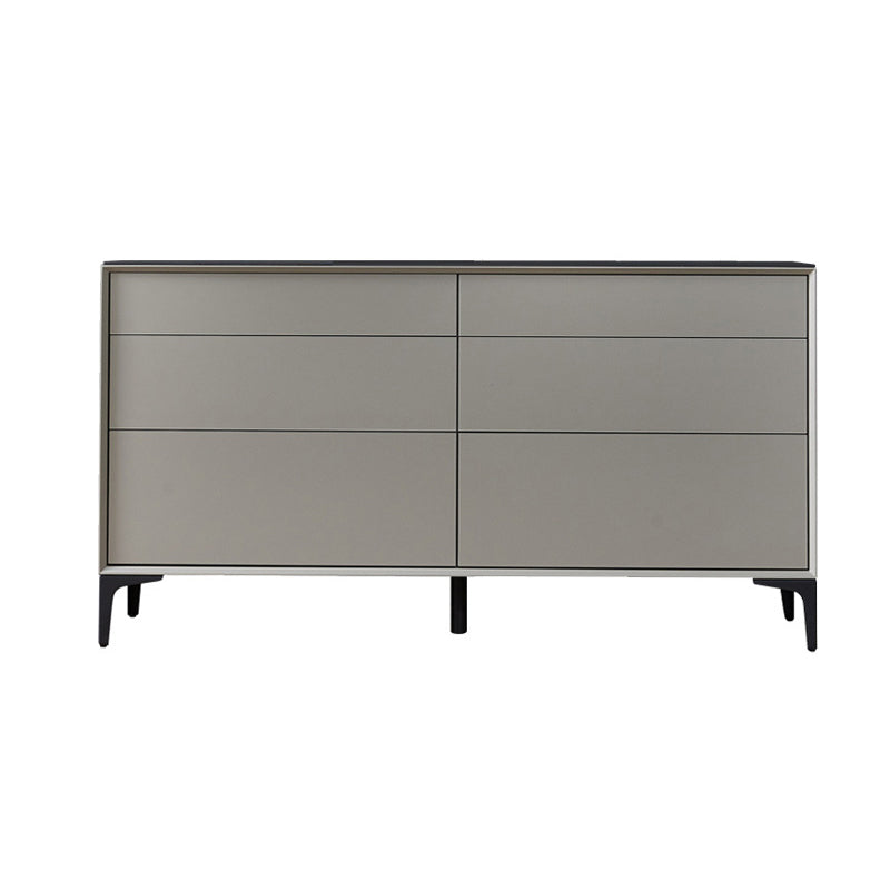 Contemporary Storage Chest Stone Dresser with 6 Drawers , 12.48/15.6 Inch W
