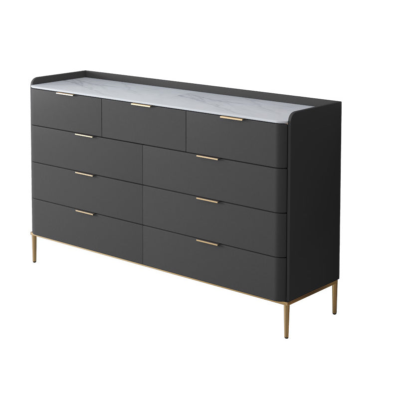 Classic Glam Storage Chest Stone Dresser with 8/9 Drawers , 15.6-inch Width
