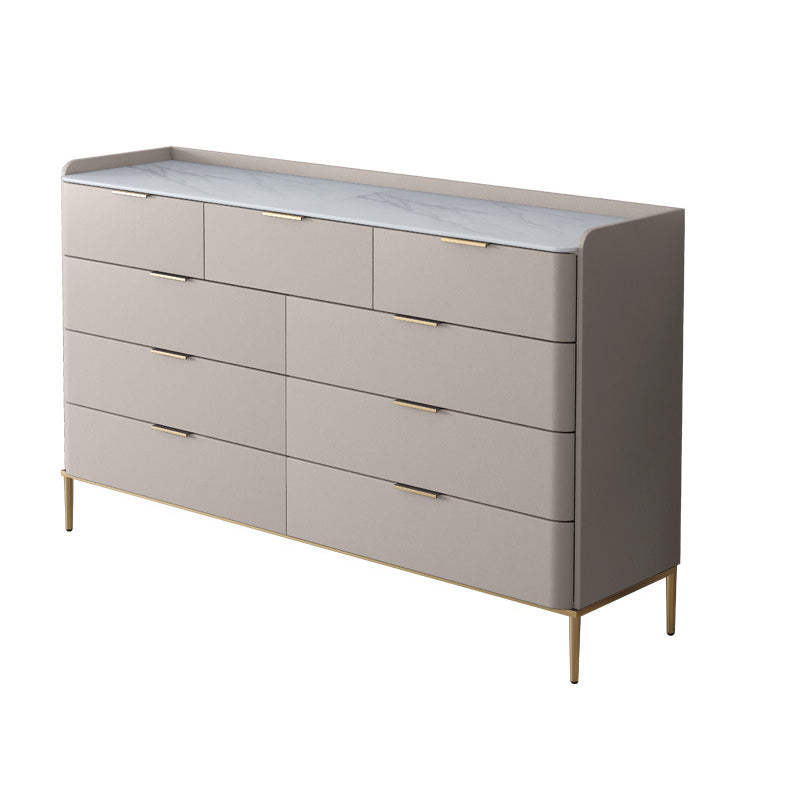 Classic Glam Storage Chest Stone Dresser with 8/9 Drawers , 15.6-inch Width